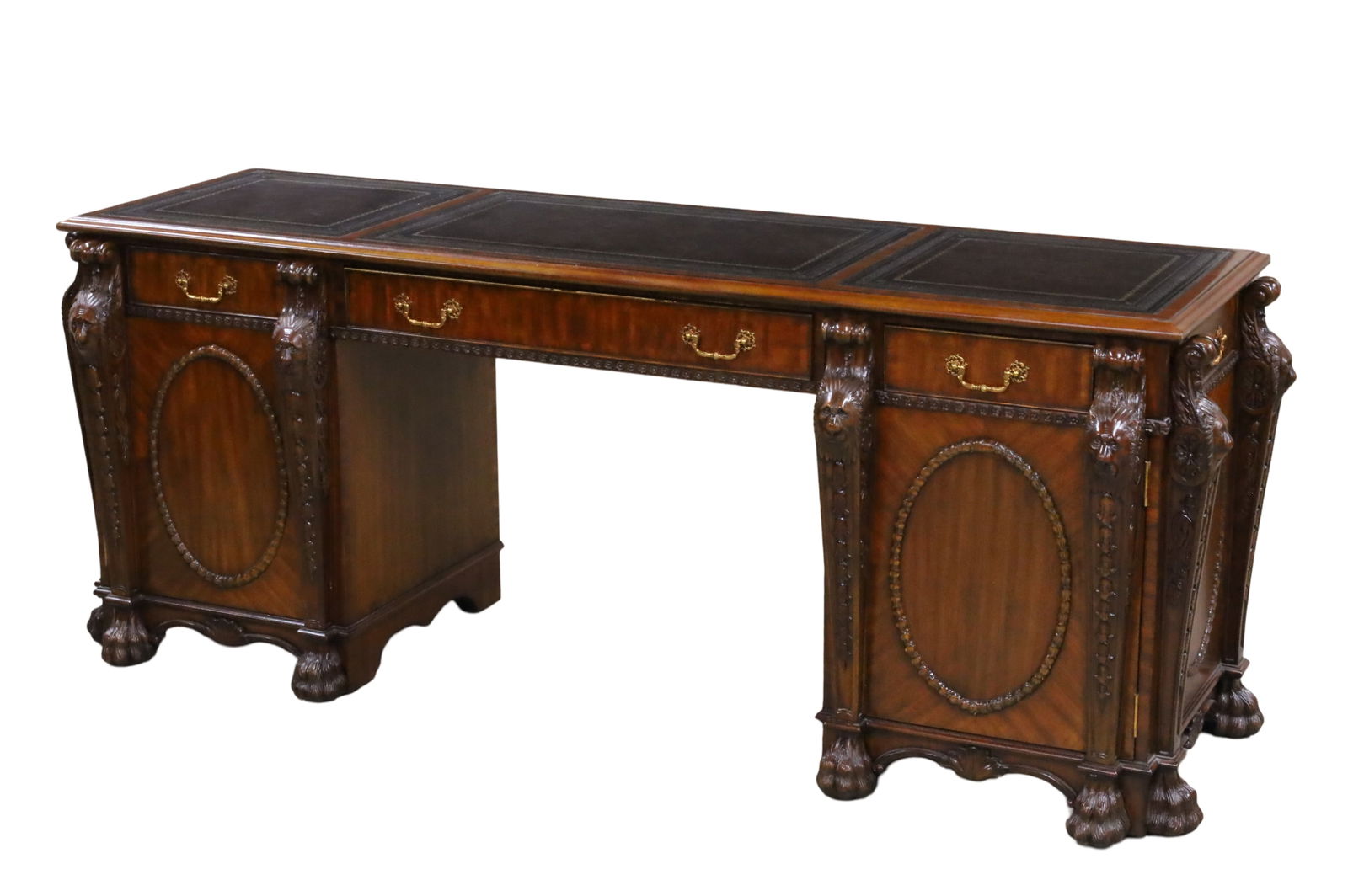 CHIPPENDALE STYLE CREDENZA DESK (1 of 3)