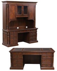 ENGLISH MAHOGANY EXECUTIVE OFFICE SUITE