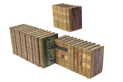 27 PC LOT OF ANTIQUE L/B BOOKS