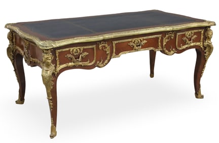 LOUIS XV STYLE BRZ MTD BUREAU PLAT