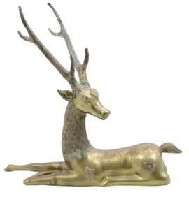 BRASS SCULPTURE OF A STAG