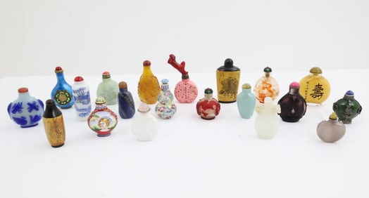 COLLECTION OF 20 ORIENTAL SNUFF BOTTLES