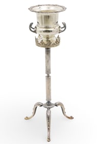 SILVERPLATE CHAMPAGNE BUCKET ON STAND