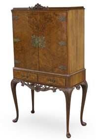 QUEEN ANNE STYLE COCKTAIL CABINET