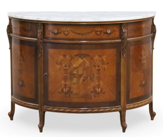SHERATON STYLE DEMILUNE M/T CONSOLE CABINET