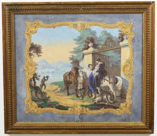 FRENCH WALLPAPER PANEL, 19TH C.