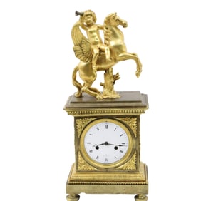 ANTIQUE FRENCH REGENCY STYLE FIGURAL CLOCK
