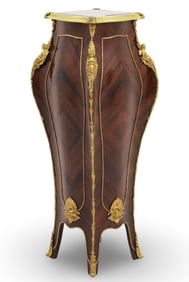 LOUIS XV STYLE BRZ MTD ROSEWOOD M/T PEDESTAL