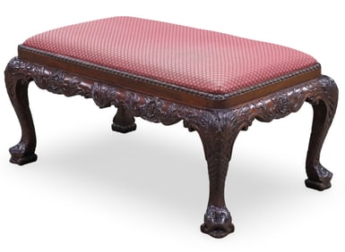 CHIPPENDALE STYLE MAHOGANY STOOL