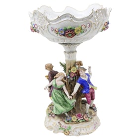 GERMAN PORCELAIN FIGURAL CENTERPIECE