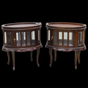 2 DUTCH STYLE CHOCOLATE CABINETS