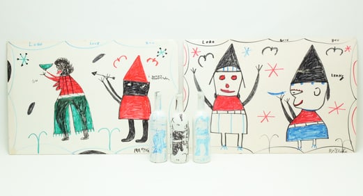 5 PCS BY R.A. MILLER (AMERICAN, 1912-2006)