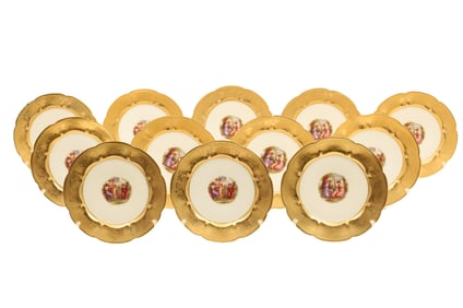 SET OF 12 FRENCH HAVILAND DINNER PLATES