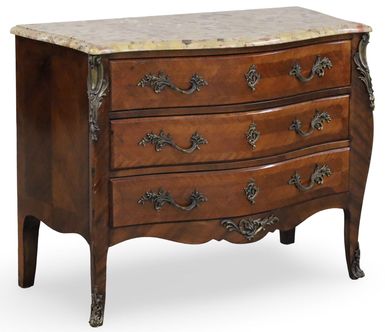 LOUIS XV STYLE M/T BRZ MTD COMMODE (1 of 6)