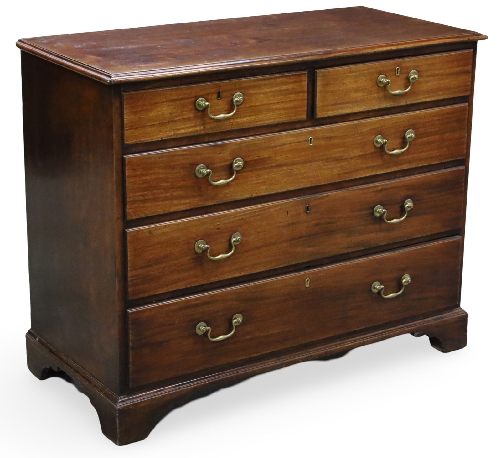 ENGLISH MAHOGANY CHEST OF DRAWERS, 19TH C. (1 of 6)