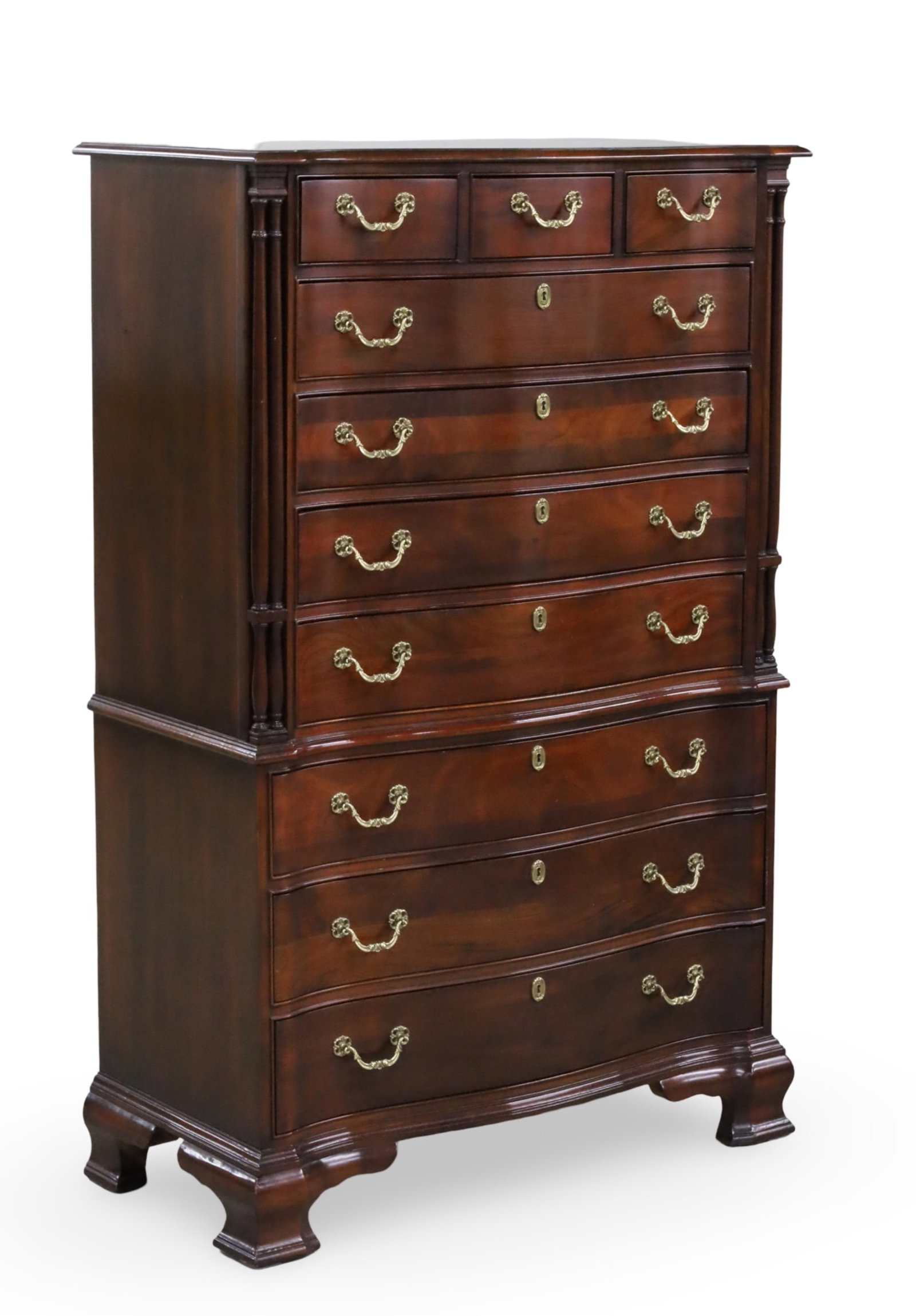 ENGLISH STYLE MAHOGANY HIGH CHEST, WELLINGTON HALL (1 of 5)