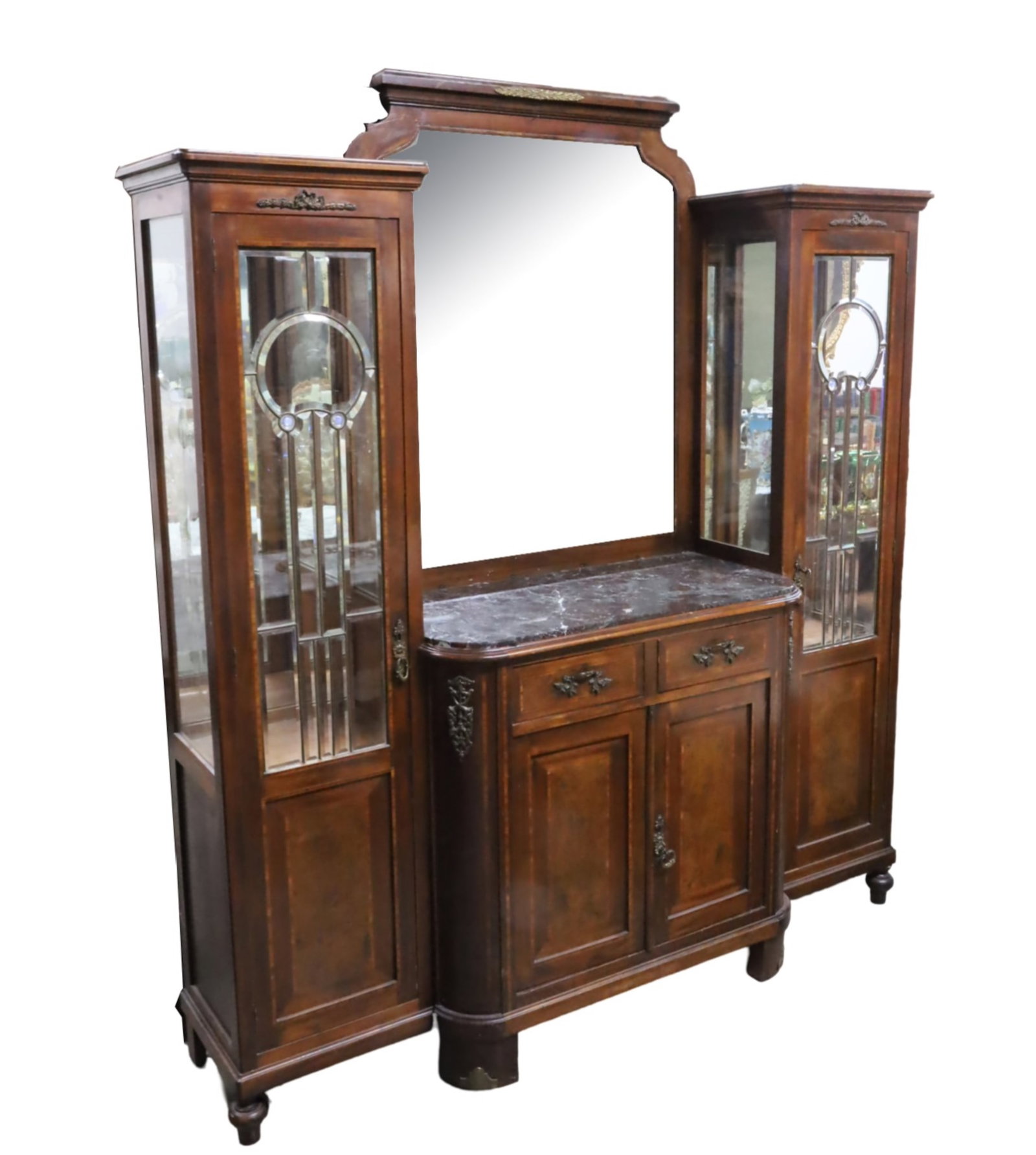ITALIAN MIRROR BACK BAR CABINET (1 of 4)