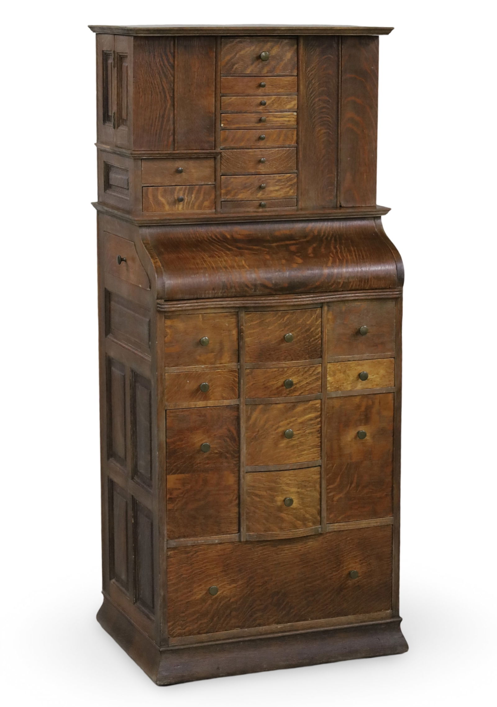 RANSOM AND RANDOLPH OAK DENTAL CABINET (1 of 8)