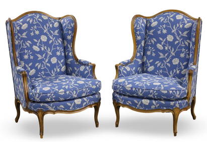 PAIR LOUIS XV STYLE BERGERES (1 of 3)