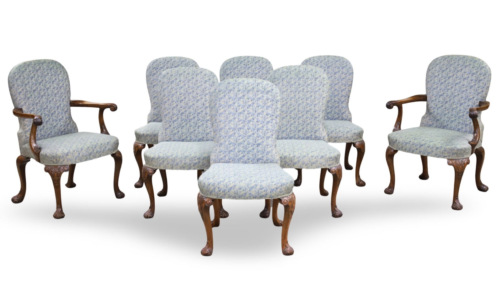 SET OF 8 GEORGE II STYLE DINING CHAIRS (1 of 6)