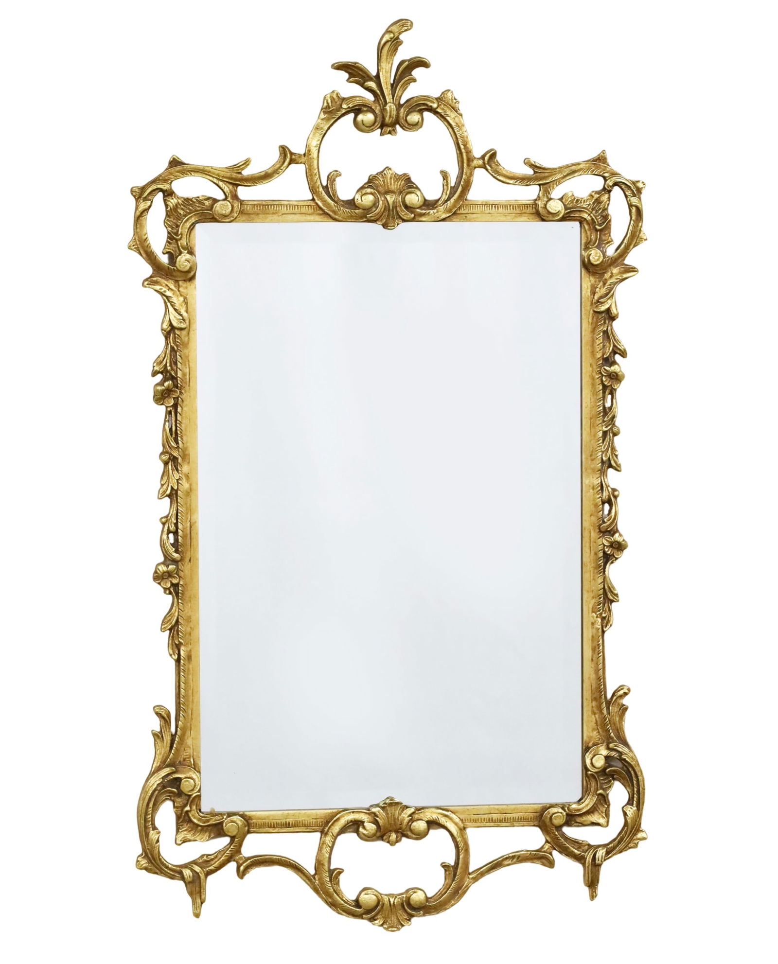 ENGLISH CHIPPENDALE STYLE GILTWOOD MIRROR (1 of 4)
