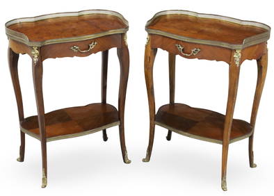 PR LOUIS XV STYLE BEDSIDE TABLES, 19TH C. (1 of 5)