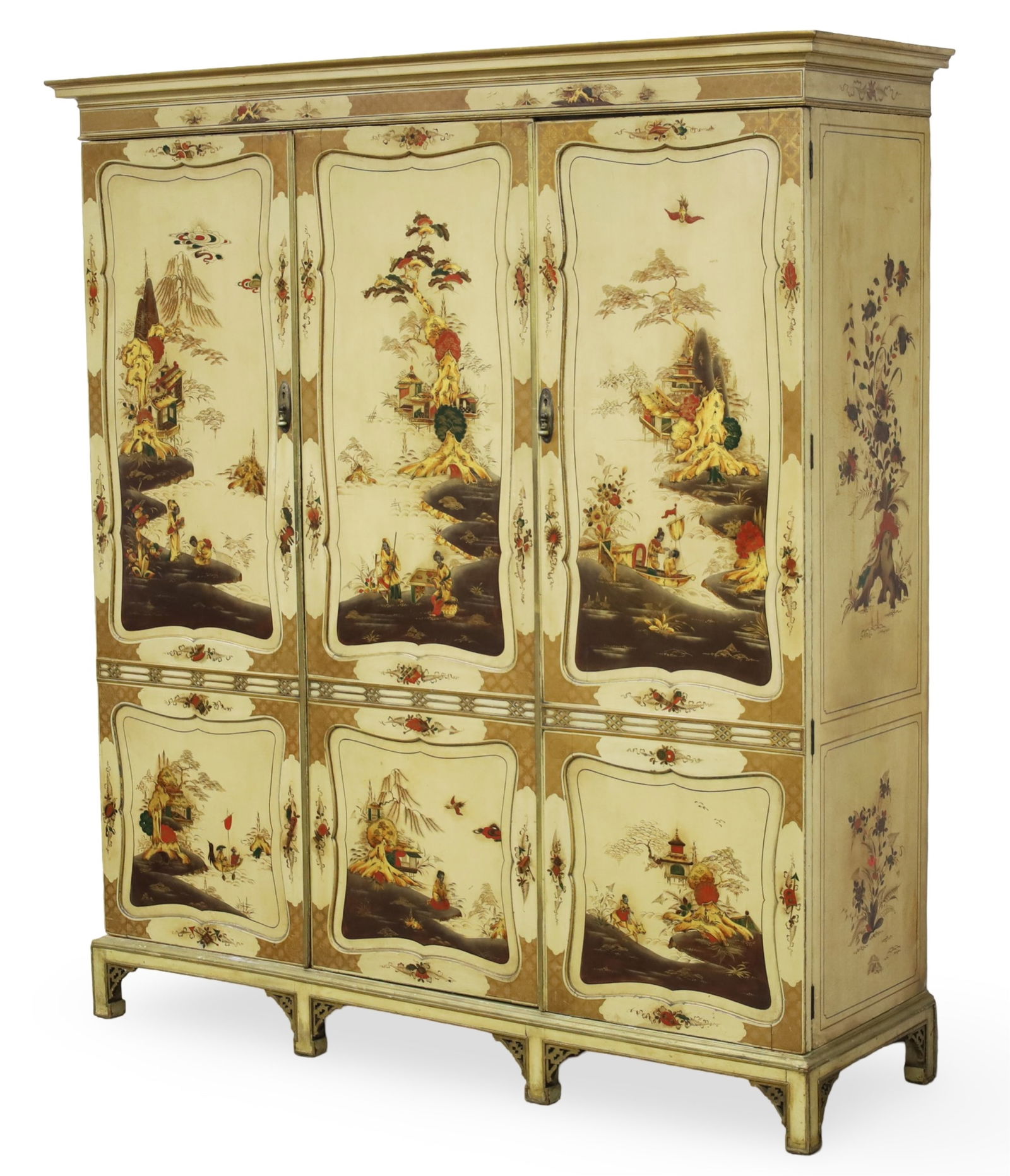 ENGLISH CHINOISERIE WARDROBE CABINET (1 of 5)