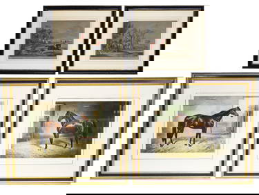 4 PC LOT OF EQUESTRIAN ART (1 of 9)