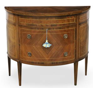 LOUIS XVI STYLE DEMILUNE COMMODE (1 of 6)