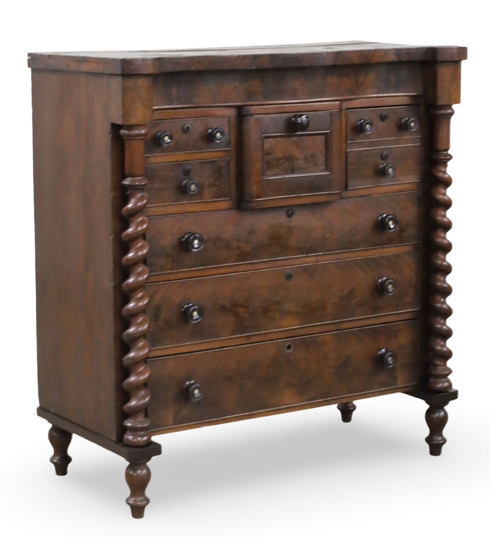 AMERICAN EMPIRE MAHOGANY CHEST OF DRAWER (1 of 7)