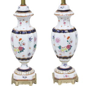 PR SAMSON STYLE PORCELAIN VASES AS LAMPS (1 of 5)