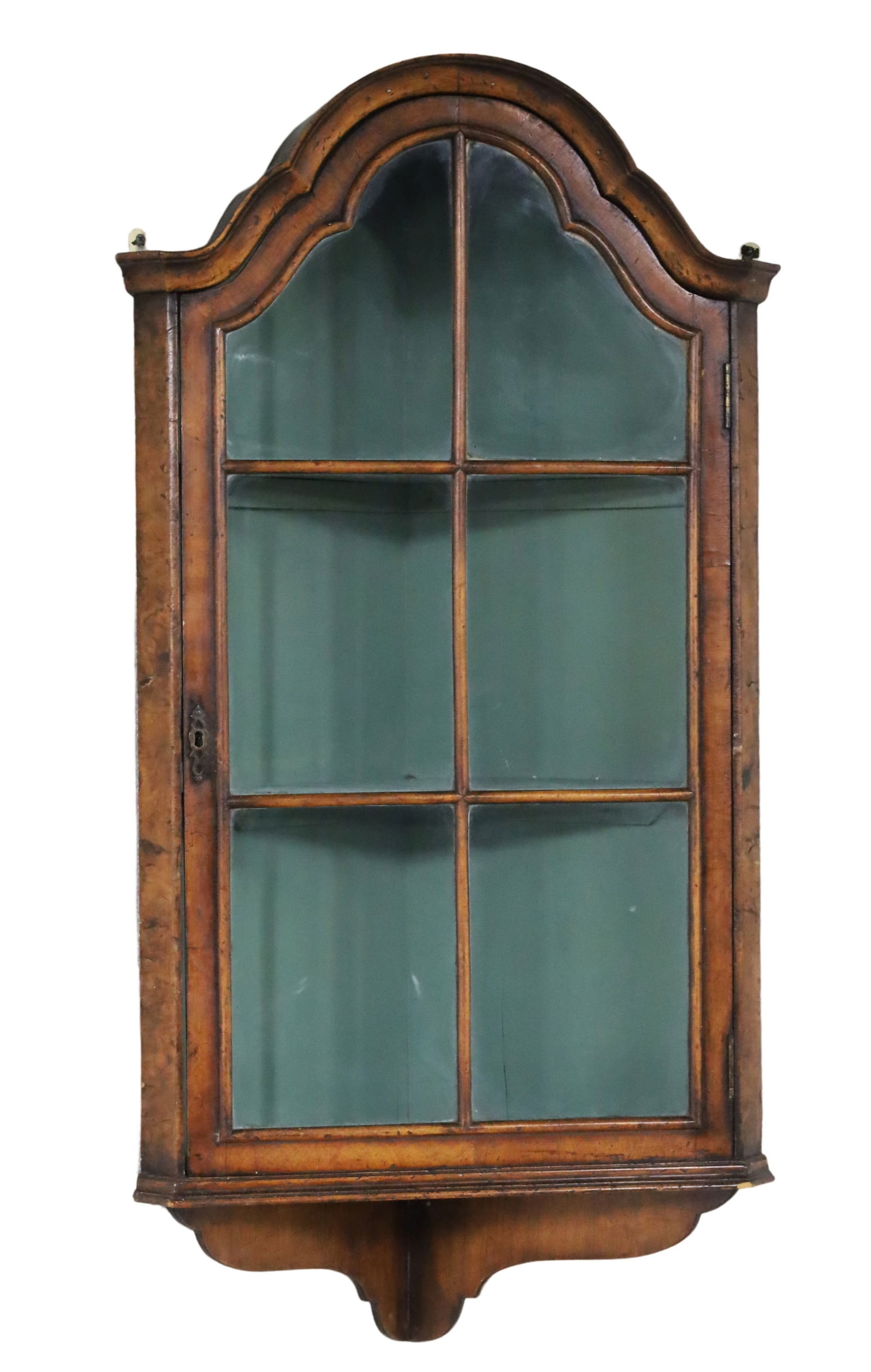 ENGLISH WALNUT HANGING CORNER CUPBOARD (1 of 3)