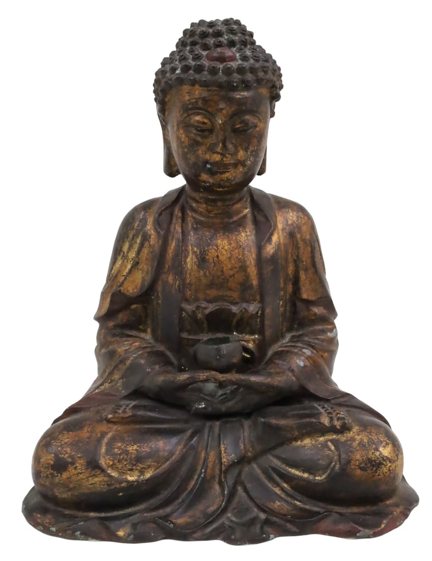 CHINESE BRONZE BUDDHA SCULPTURE, QING DYNASTY (1 of 6)