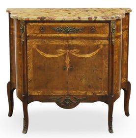 LOUIS XV STYLE INLAID BUFFET CABINET