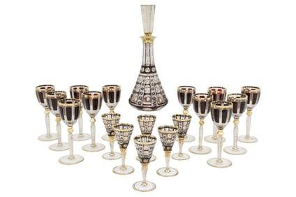 19PC CABACHON MOSER DRINKS SERVICE