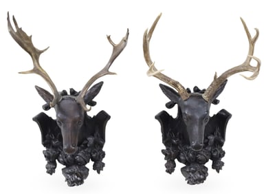 PR BLACK FOREST STYLE STAG MOUNTS