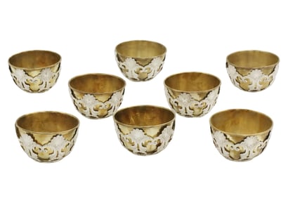 8 TIFFANY AND CO. STERLING AND VERMEIL FRUIT BOWLS