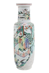 CHINESE WUCAI PORCELAIN VASE, KANGXI