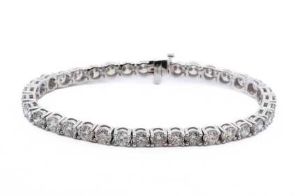 14K 13.65CT DIAMOND TENNIS BRACELET