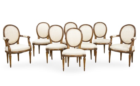 8 SHERATON STYLE DINING CHAIRS