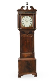 GEORGIAN MAHOGANY LONGCASE CLOCK, 19TH C.