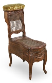 LOUIS XV WALNUT BIDET, 18TH C.