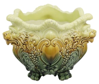 ENGLISH VICTORIAN MAJOLICA JARDINIERE