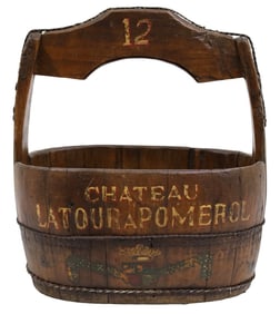 CHATEAU LATOUR WOODEN WINE BASKET