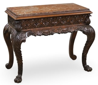GEORGIAN STYLE MARBLE TOP CONSOLE