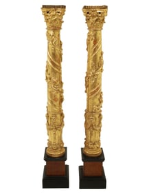 PR. OF 19TH C. ITALIAN GILTWOOD TORCHIERES