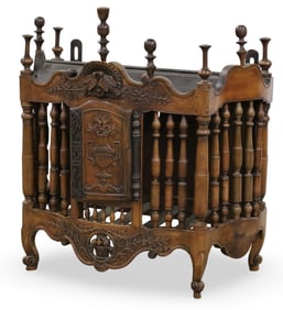 FRENCH CARVED WALNUT PANETIERE