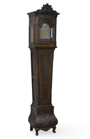 FRENCH PROVENCAL OAK LONGCASE CLOCK