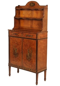 ENGLISH ADAMS STYLE BOOKCASE, 19TH C.