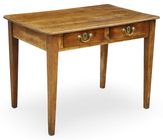 ENGLISH WALNUT WRITING TABLE, 19TH C.